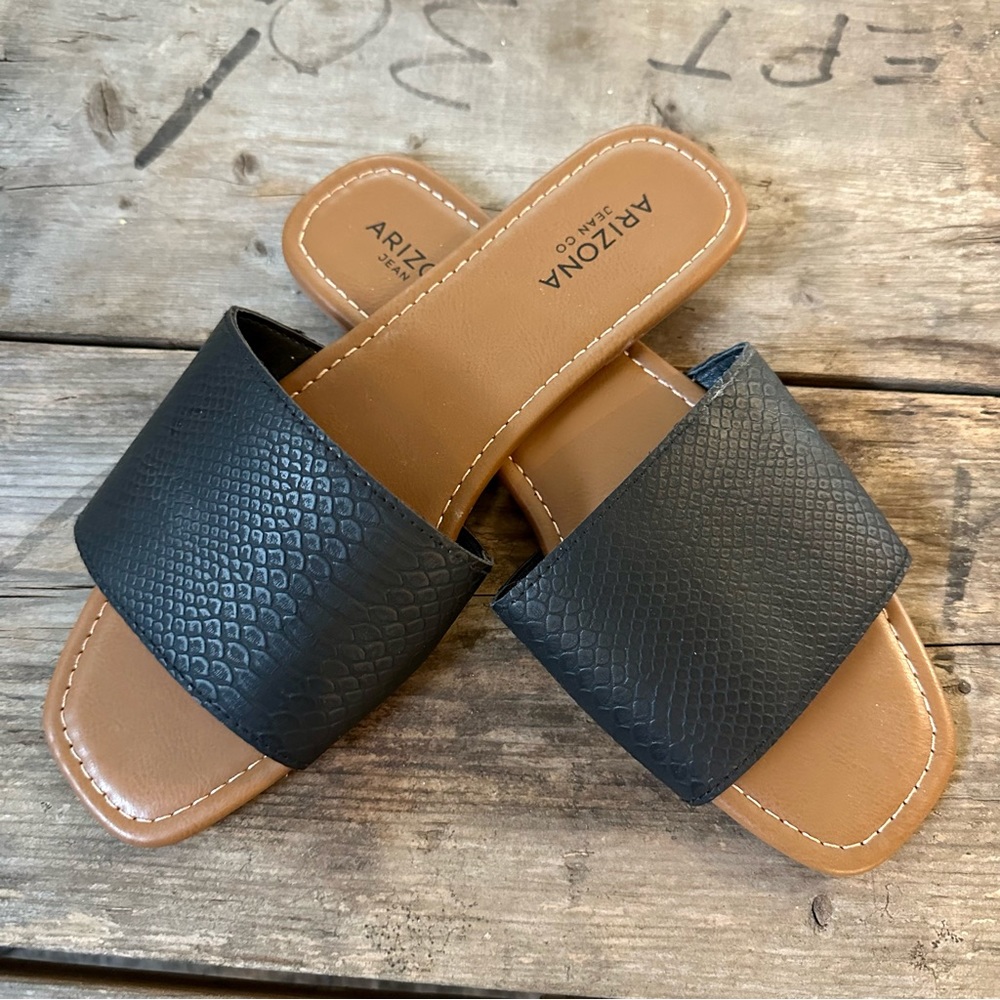 Square toe slip ons